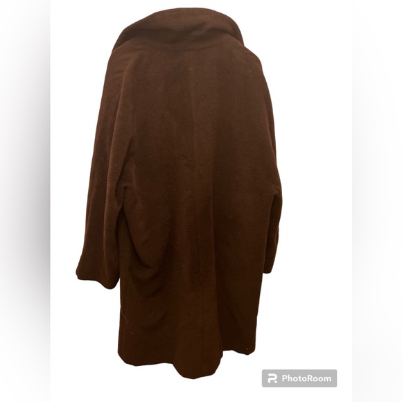 Chocolate brown alpaca wool coat AUTHENTIC VINTAGE CINZIA ROCCA - Picture 4 of 7